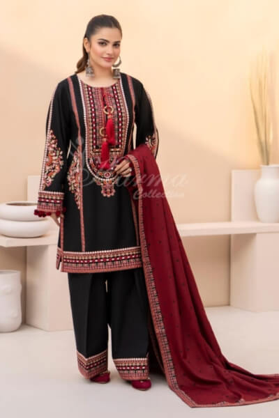 Karma inspired Chiffon Embroidered Dress (2)