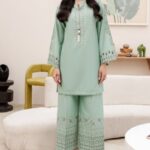 Heer Ready to Wear Embroidered 2-Piece Dress – Mint
