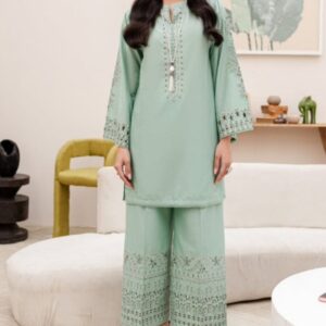 Heer Ready to Wear Embroidered 2-Piece Dress – Mint