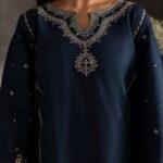 Heer Ready to wear embroidered 2 pc dress Navy blue