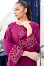 Heer Ready to Wear 2-Piece Embroidered Dress – Shocking Pink