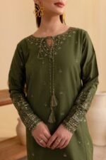 Heer Ready to Wear 2-Piece Embroidered Dress – Mehndi
