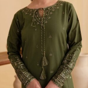 Heer Ready to Wear 2-Piece Embroidered Dress – Mehndi