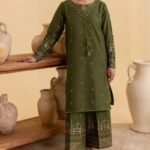 Heer Ready to Wear 2-Piece Embroidered Dress – Mehndi